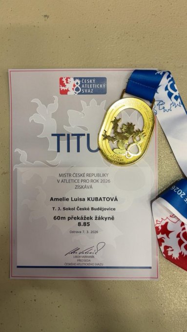 Titul halové mistryně ČR v atletice dorazil do Kaplice
