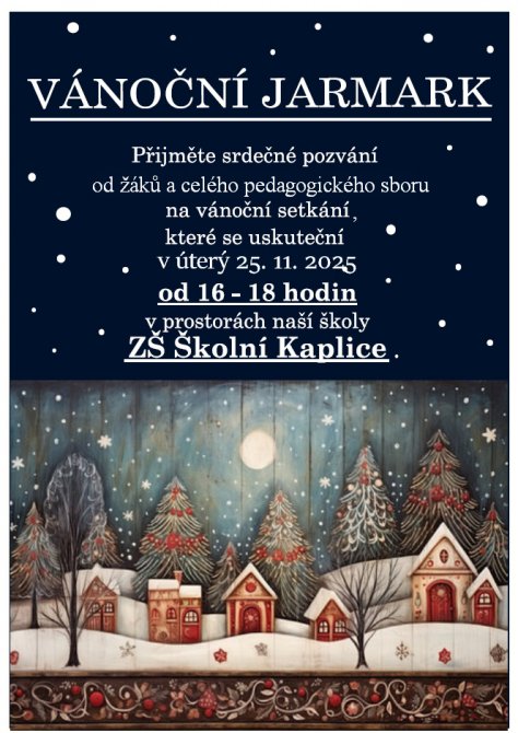 Pozvánka na Vánoční Jarmark 2025